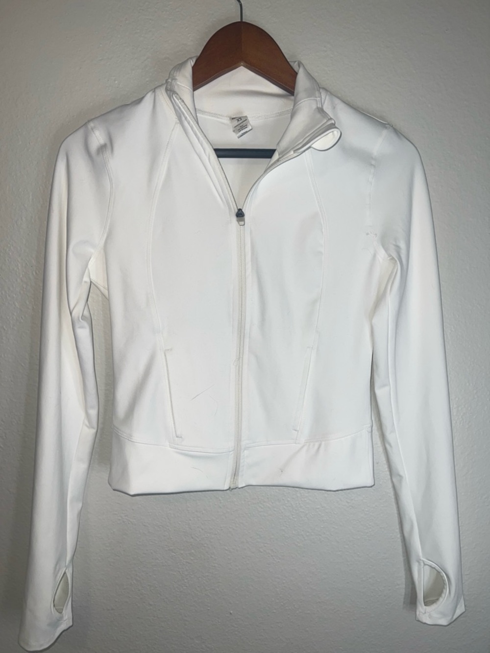 90 Degree By Reflex White Zip-Up Active Jacket
